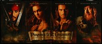 6p0238 PIRATES OF THE CARIBBEAN 2-sided 21x50 special poster 2003 Curse of the Black Pearl!