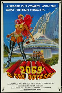 6r0596 2069 A SEX ODYSSEY 1sh 1974 Ach jodel mir noch einen, wild sci-fi sex artwork!