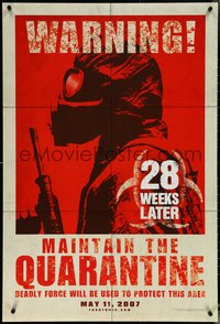 6r0597 28 WEEKS LATER teaser DS 1sh 2007 McCormack, Robert Carlyle, maintain the quarantine!