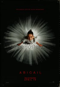 6r0599 ABIGAIL teaser DS 1sh 2024 children can be such monsters, Alisha Weir in the title role!