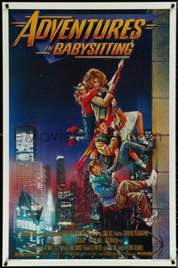 6r0601 ADVENTURES IN BABYSITTING 1sh 1987 artwork of young Elisabeth Shue by Drew Struzan!