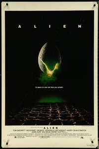 6r0604 ALIEN 1sh 1979 Ridley Scott sci-fi monster classic, cool hatching egg image!