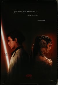 6r0615 ATTACK OF THE CLONES style A fan club teaser 1sh 2002 Star Wars, Christensen & Portman!