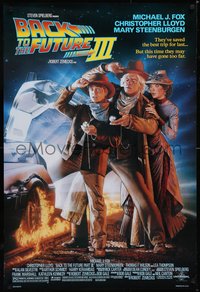 6r0624 BACK TO THE FUTURE III DS 1sh 1990 Michael J. Fox, Chris Lloyd, Drew Struzan art!