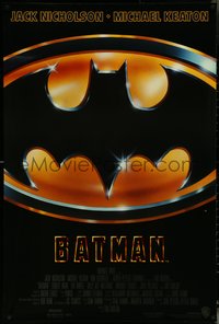 6r0629 BATMAN int'l 1sh 1989 directed by Tim Burton, cool image of Bat logo, new credit design!