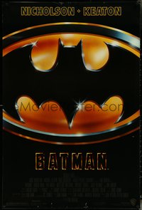 6r0628 BATMAN 1sh 1989 directed by Tim Burton, cool image of Bat logo, new credit design!