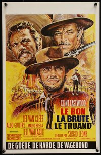 6r0416 GOOD, THE BAD & THE UGLY Belgian R1970s Clint Eastwood, Lee Van Cleef, Sergio Leone!