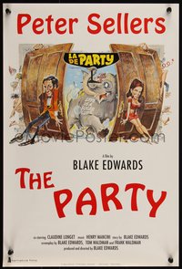 6r0420 PARTY Belgian R1980s Peter Sellers, Blake Edwards, great art by Jack Davis, ultra rare!