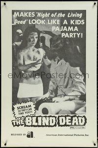 6r0653 BLIND DEAD 1sh 1973 AIP, makes Night of the Living Dead look like a kids pajama party!