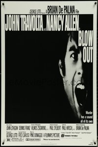 6r0656 BLOW OUT 1sh 1981 John Travolta, Brian De Palma, Allen, murder has a sound all of its own!