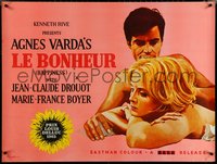 6r0045 LE BONHEUR British quad 1965 Agnes Varda, Jean-Claude, Claire & Olivier Drouot, ultra rare!