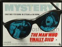 6r0047 MAN WHO FINALLY DIED British quad 1967 Stanley Baker in the mystery of the century, rare!