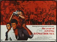 6r0057 YEAR OF LIVING DANGEROUSLY British quad 1983 Peter Weir, Mel Gibson, different image!