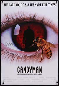 6r0667 CANDYMAN 1sh 1992 from Clive Barker's Forbidden, creepy close-up image of bee in eyeball!