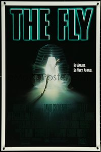 6r0718 FLY 1sh 1986 David Cronenberg, Jeff Goldblum, Geena Davis, cool creepy sci-fi art by Mahon!