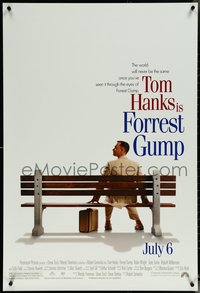 6r0720 FORREST GUMP advance DS 1sh 1994 Tom Hanks sits on bench, Robert Zemeckis classic!