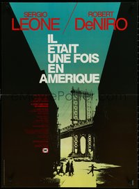 6r0093 ONCE UPON A TIME IN AMERICA French 23x31 1984 directed by Sergio Leone, cool Hurel art!