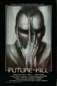 6r0727 FUTURE-KILL 1sh 1984 Edwin Neal, really cool science fiction artwork by H.R. Giger!