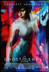 6r0728 GHOST IN THE SHELL advance DS 1sh 2017 Scarlett Johanson as Major, Beat Takeshi Kitano!