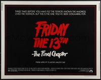 6r0366 FRIDAY THE 13th - THE FINAL CHAPTER 1/2sh 1984 Part IV, slasher sequel, Jason's unlucky day!