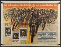 6r0380 WILD ANGELS 1/2sh 1966 art of biker Peter Fonda & sexy Nancy Sinatra on motorcycle!