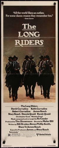 6r0263 LONG RIDERS insert 1980 Walter Hill, David Carradine, Keith Carradine, Robert Carradine!