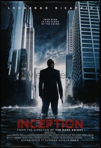 6r0756 INCEPTION IMAX advance DS 1sh 2010 Christopher Nolan, Leonardo DiCaprio standing in water!