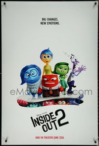 6r0766 INSIDE OUT 2 teaser DS 1sh 2024 Walt Disney/Pixar, big changes, new emotions, cute!