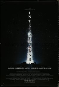 6r0768 INTERSTELLAR int'l advance DS 1sh 2014 Matthew McConaughey, different image of title in stars!