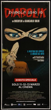 6r0285 DIABOLIK SONO IO Italian locandina 2019 Giancarlo Soldi, art of masked eyes over woman!