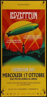 6r0306 LED ZEPPELIN: CELEBRATION DAY advance Italian locandina 2012 great Shepard Fairey artwork!