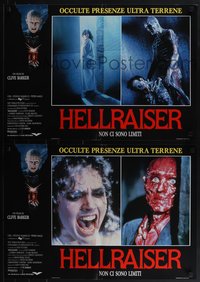 6r0564 HELLRAISER 6 Italian 19x26 pbustas 1987 Clive Barker horror, great images of Pinhead!