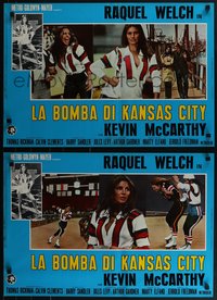 6r0520 KANSAS CITY BOMBER 10 Italian 18x26 pbustas 1973 sexy roller derby girl Raquel Welch!