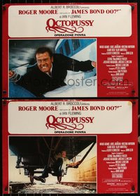 6r0548 OCTOPUSSY 8 Italian 18x26 pbustas 1983 Roger Moore as James Bond w/sexy Maud Adams!