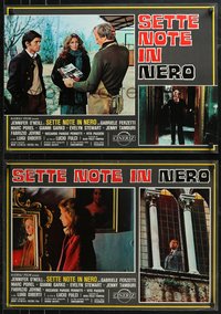 6r0524 PSYCHIC group of 10 Italian 19x27 pbustas 1977 Lucio Fulci's 7 Note in Nero, Jennifer O'Neill!