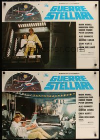 6r0580 STAR WARS 4 Italian 19x27 pbustas 1977 A New Hope, Lucas epic, Luke, Leia, great images!