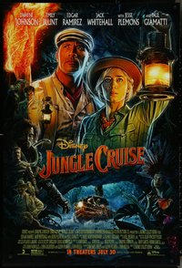 6r0777 JUNGLE CRUISE advance DS 1sh 2020 Walt Disney, Dwayne Johnson, Blunt, based on the ride!