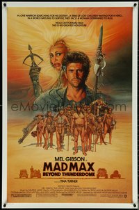 6r0801 MAD MAX BEYOND THUNDERDOME 1sh 1985 art of Mel Gibson & Tina Turner by Richard Amsel!