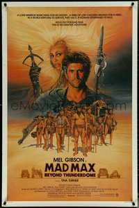 6r0802 MAD MAX BEYOND THUNDERDOME advance 1sh 1985 art of Mel Gibson & Tina Turner by Richard Amsel!