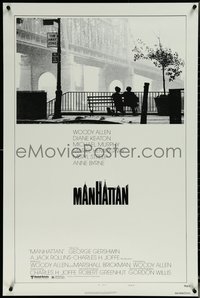 6r0807 MANHATTAN style B 1sh 1979 classic image of Woody Allen & Diane Keaton by bridge!