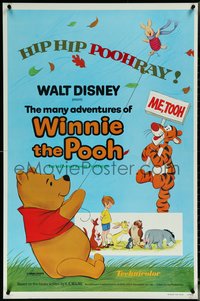 6r0809 MANY ADVENTURES OF WINNIE THE POOH 1sh 1977 and Tigger too, plus three great shorts!