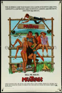 6r0816 MEATBALLS 1sh 1979 Ivan Reitman, Morgan Kane art of Bill Murray & sexy summer camp girls!