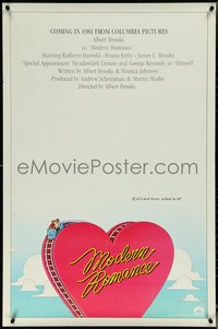 6r0825 MODERN ROMANCE advance 1sh 1981 Albert Brooks loves Kathryn Harrold but wants to break up!