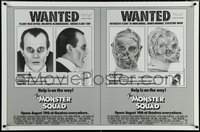 6r0828 MONSTER SQUAD advance 1sh 1987 wacky wanted poster mugshot images of Dracula & the Mummy!