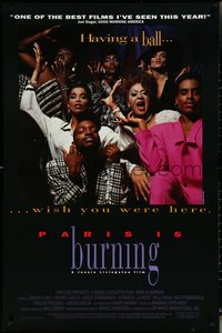 6r0849 PARIS IS BURNING 1sh 1990 cross-dressing drag queens in NYC!