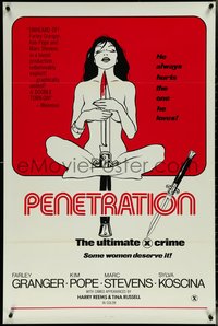 6r0850 PENETRATION 1sh 1974 Farley Granger is the sex maniac who kills only beautiful women!