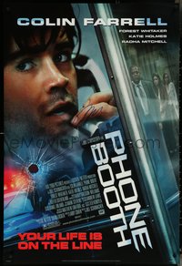 6r0857 PHONE BOOTH signed DS 1sh 2003 by Colin Farrell, Colin Farrell, Forrest Whitaker, Katie Holmes, Joel Schumacher