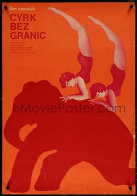 6r0180 CIRC FARA FRONTIERE Polish 23x33 1971 Romanian circus documentary, Gargulinska, ultra rare!