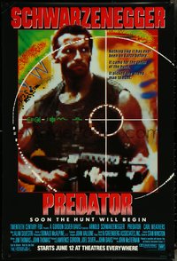 6r0864 PREDATOR advance 1sh 1987 Schwarzenegger jungle sci-fi thriller, soon the hunt will begin!