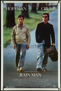 6r0876 RAIN MAN 1sh 1988 Tom Cruise & autistic Dustin Hoffman, directed by Barry Levinson!